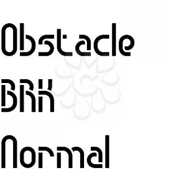 Obstacle Font