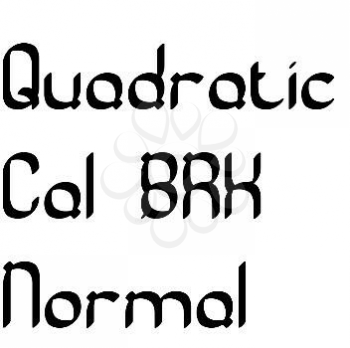 Quadratic Font
