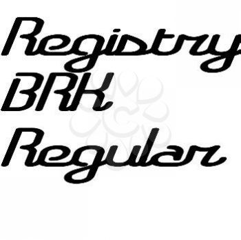 Registry Font