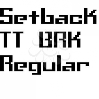 Setback Font