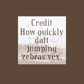 Credit Font