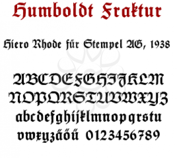 Humboldt Font