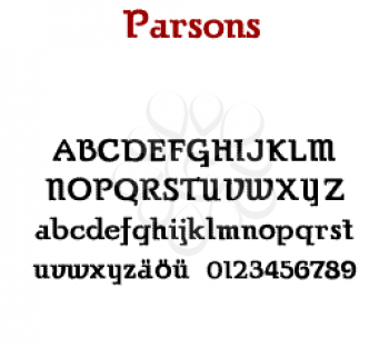 Parsons Font