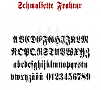 Schmalfette Font