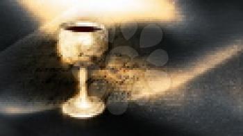 Royalty Free Video of a Challis With Word Sheets Moving the Background