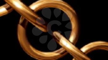 Royalty Free Video of Spinning Links