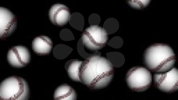 Royalty Free Video of Flying Baseballs