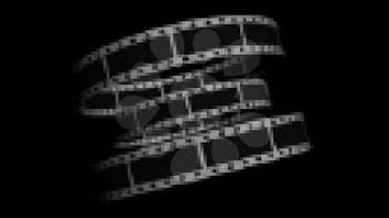 Royalty Free Video of a Circling Filmstrip