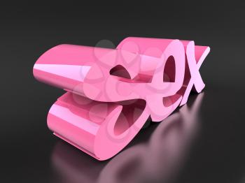 Royalty Free 3d Clipart Image of the Word Sex