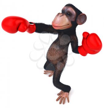 Royalty Free Clipart Image of a Money Wearing Boxing Gloves