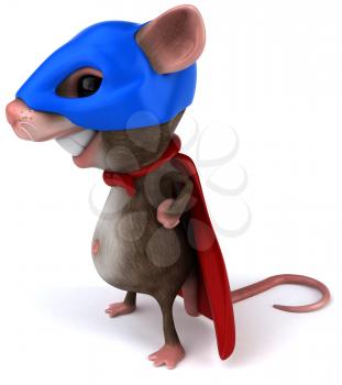 Royalty Free Clipart Image of a Superhero Mouse