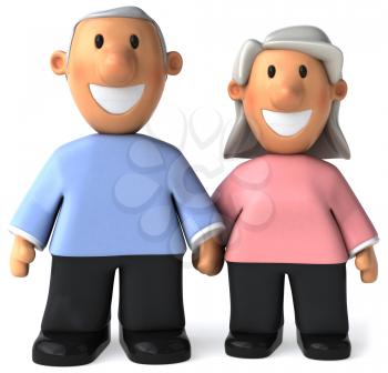 Royalty Free Clipart Image of an Older Couple