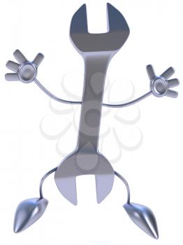Royalty Free Clipart Image of a Wrench