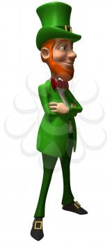 Royalty Free 3d Clipart Image of a Leprechaun