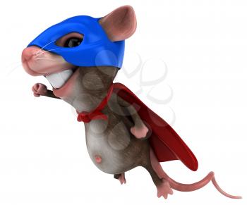 Royalty Free Clipart Image of a Superhero Mouse