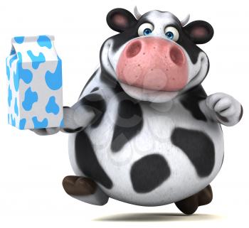 Fun cow - 3D Illustration