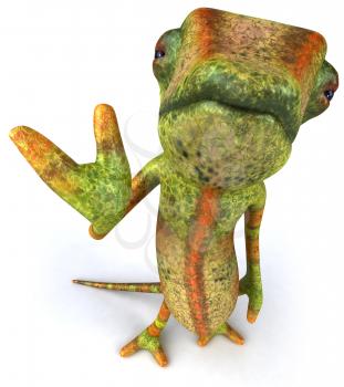 Royalty Free 3d Clipart Image of a Chameleon
