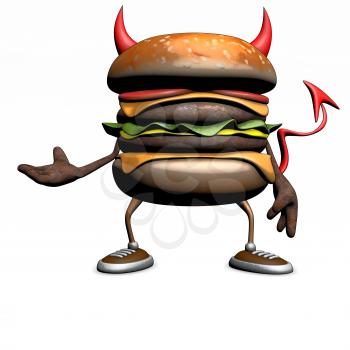 Hamburger - 3D Illustration
