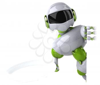 Green robot - 3D Illustration