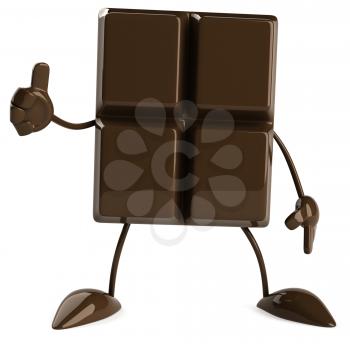Royalty Free Clipart Image of a Chocolate Person