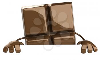 Royalty Free Clipart Image of a Piece of Chocolate