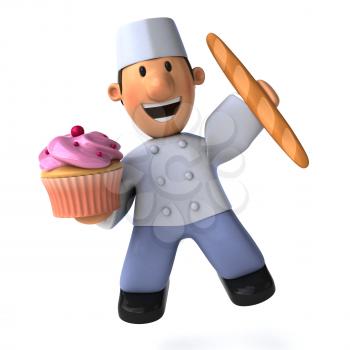 Fun baker - 3D Illustration