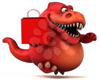 Fun dinosaur - 3D Illustration