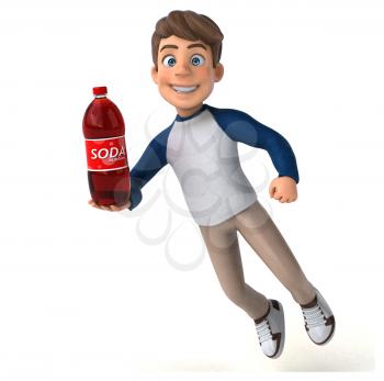 3D cartoon character fun teenager
