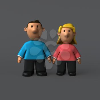 Couple - 3D Illustration