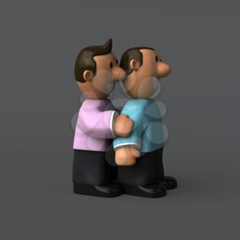 Gay couple - 3D Illustration