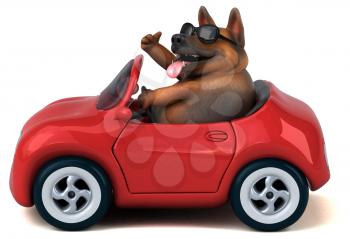 German shepherd dog - 3D Illustration