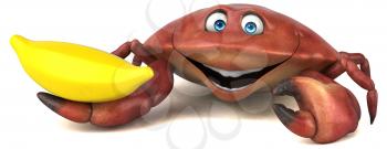 Fun crab - 3D Illustration