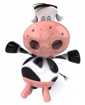 Royalty Free Clipart Image of a Holstein Cow