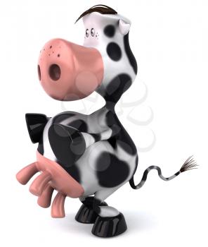 Royalty Free Clipart Image of a Holstein Cow