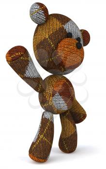 Royalty Free 3d Clipart Image of a Teddy Bear