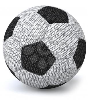 Royalty Free 3d Clipart Image of a Stuffed Soccer Ball