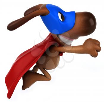 Royalty Free Clipart Image of a Superhero Dog