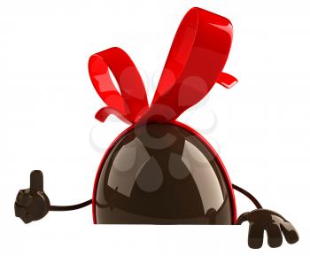 Royalty Free Clipart Image of a Chocolate Easter Egg