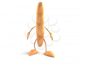 Royalty Free 3d Clipart Image of a Baguette