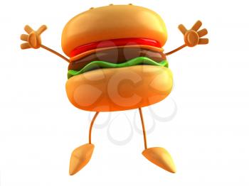 Royalty Free 3d Clipart Image of a Hamburger