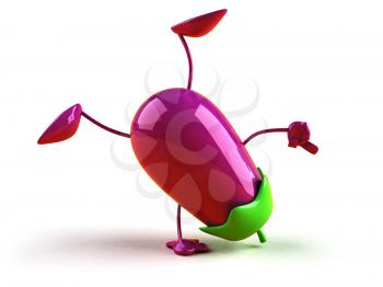 Royalty Free 3d Clipart Image of a Pepper