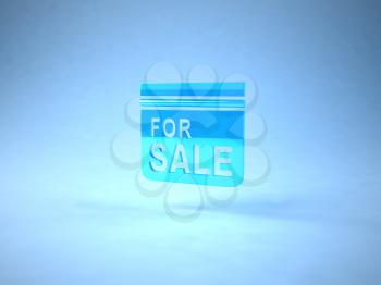 Royalty Free 3d Clipart Image of a For Sale Sign