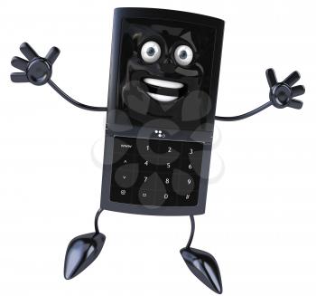 Royalty Free Clipart Image of a Happy Cellphone