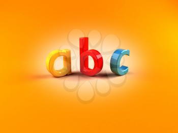 Royalty Free 3d Clipart Image of the Letters a, b, c