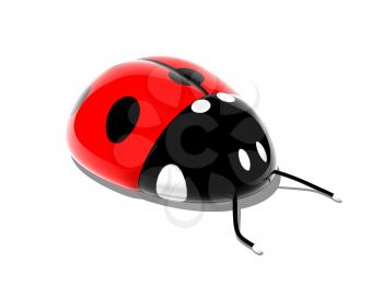 Royalty Free 3d Clipart Image of a Ladybug Computer Mouse