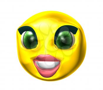 Royalty Free 3d Clipart Image of a Smiley
