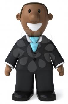 Royalty Free Clipart Image of an African American Businessman