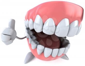 Royalty Free Clipart Image of a Set of Teeth