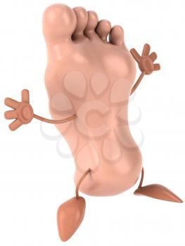 Royalty Free Clipart Image of a Happy Foot