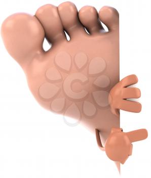 Royalty Free Clipart Image of a Foot Pointing
